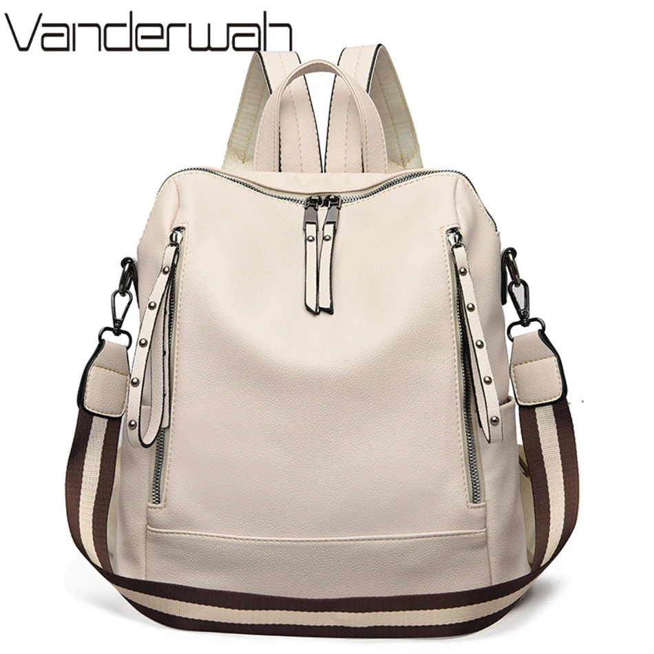 Luxury Bags Leather - Mochila De cuero suave para estudiantes