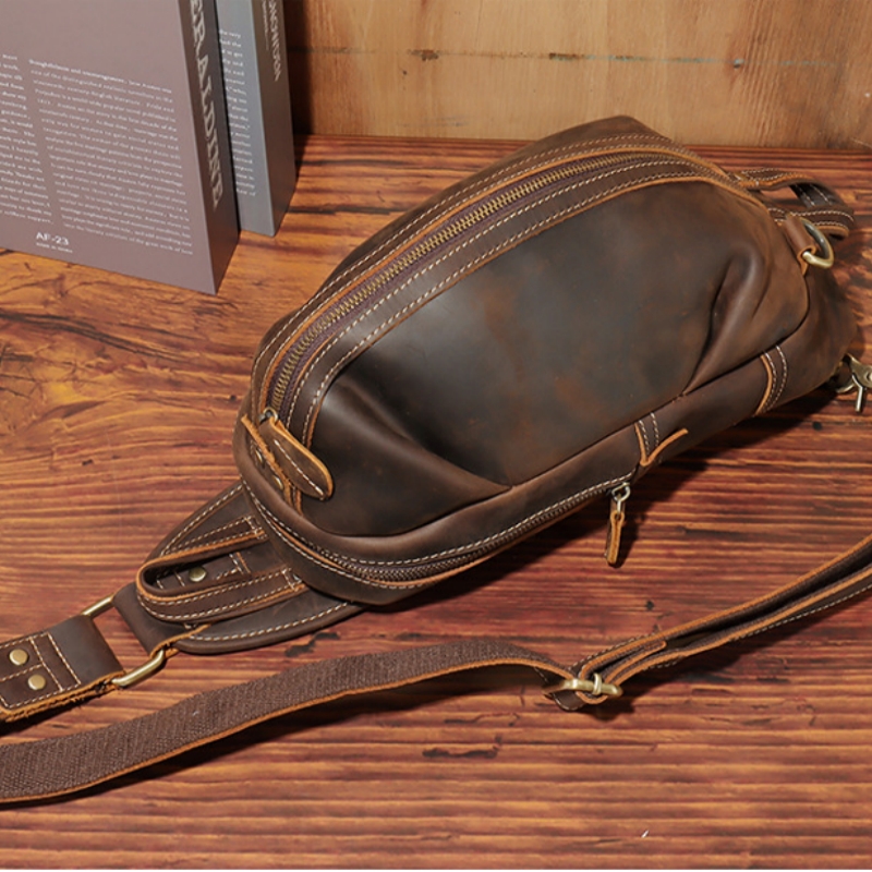 Luxury Bags Leather - Bolso de pecho multifunción de cuero