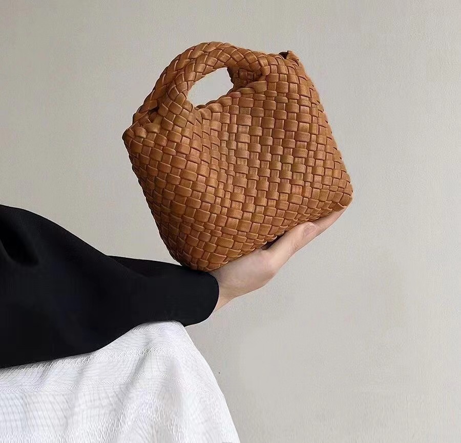 Bolso de mano tipo cubo tejido - Luxury Bags On Sales reseña y precio