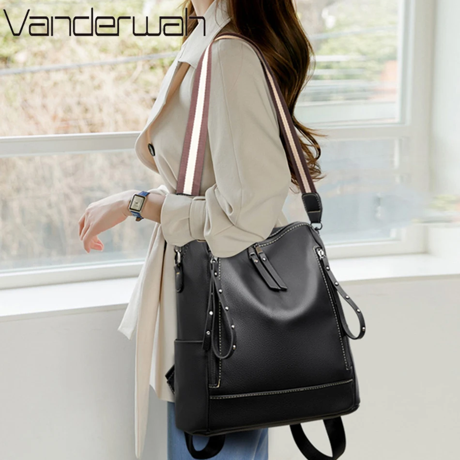 Mochila De cuero suave para es - Luxury Bags Leather reseña y precio